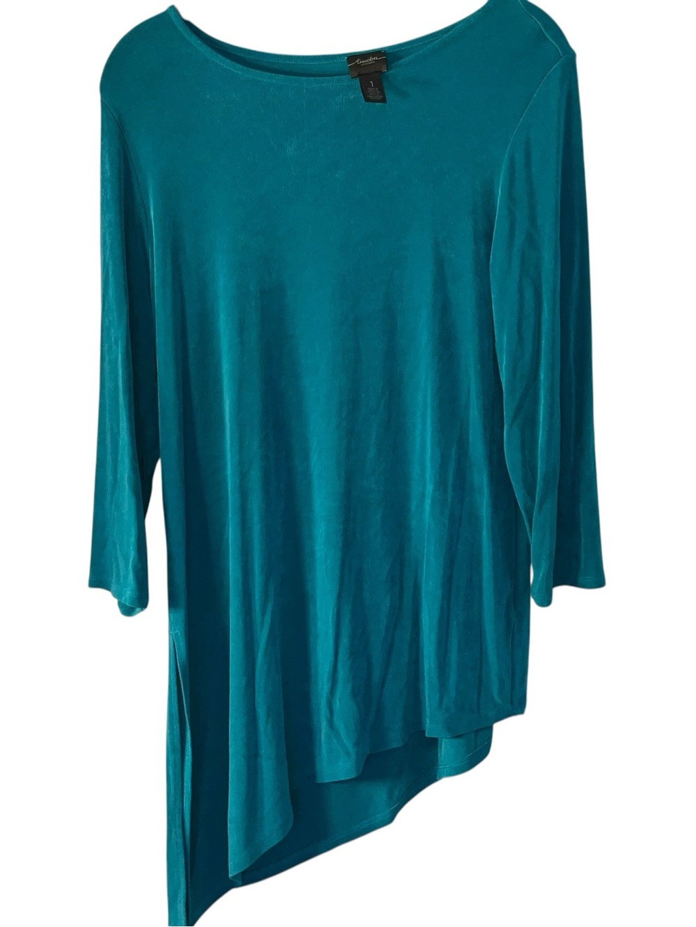 Scoop Neck Tunic in Teal and Magenta - Picture 6 of 6